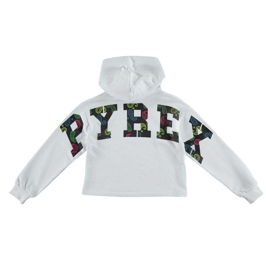Felpa bambina cropped con cappuccio Pyrex | 030910001
